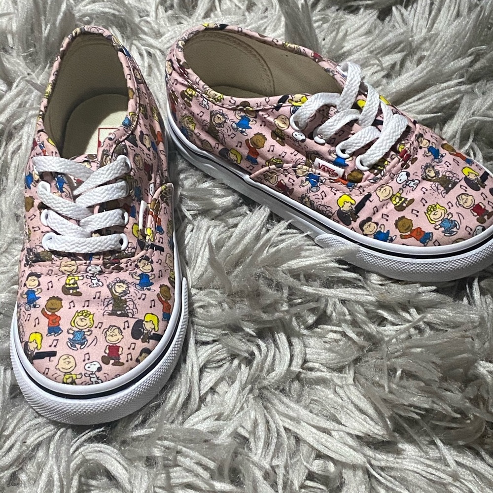Vans x Peanuts Authentic Dance Pink & White Shoes